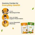 Nutriverse Gummies Combo for Kids | Nutriverse Cold & Cough Gummies + Nutriverse Immunity Gummies (30 Gummies/Pack)