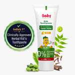 Kids herbal toothpaste with Triphala & Mulethi, mango flavour, fluoride-free, SLS-free, for 6+ months