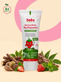 Fluoride-Free Toothpaste | Strawberry Flavour | Fights Cavities & Strengthens Gums | Herbal Formula