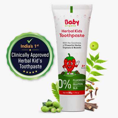 Herbal Kid's Toothpaste | Strawberry Flavour | 6+ Months