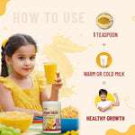 How to consume Nutriverse Kesar Haldi Milk Mix – 1 teaspoon in warm or cold milk daily for healthy growth