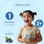 How to use Nutriverse Eyecare Gummies for kids, blueberry flavour, daily eye health support 2+ years