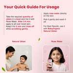 Skin Care Combo for Kids | Natural Ubtan + Pure Rose Water Combo