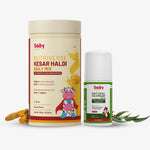 Immunity, Growth & Cold Relief Combo for Kids| Nutriverse Kesar Haldi Milk Mix + Natural Cold Relief Roll-On