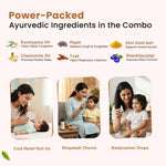 Cold & Cough Defense Combo for Kids | Suvarnaprashan Drops + Natural Cold Relief Roll-On + Sitopaladi Churna