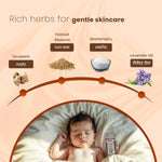 Herbal baby powder enriched with Yashad Bhasma, Tavakshir, Lavender Oil, Shankhajira – gentle, natural skincare for babies