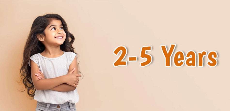 Gentle kids care products specifically designed for children aged 2 to 5 years.