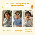 Child suffering from sore throat, dry cough, and frequent coughing - Relief symptoms addressed by Nutriverse gummies | #flavour_mango