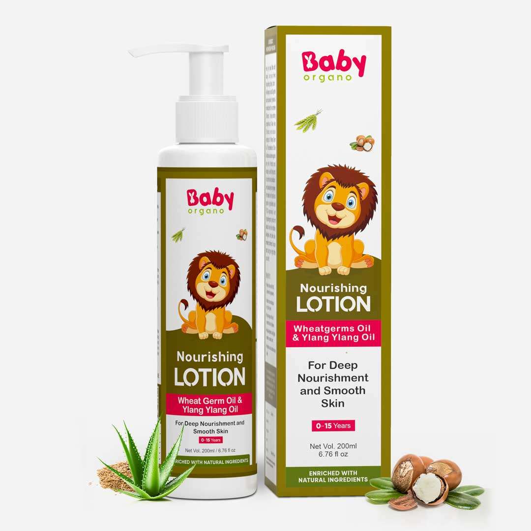 BabyOrgano | Non Sticky Nourishing Baby Lotion for Deep Nourishment and Smooth Skin | Non-Sticky Formula |100% Ayurvedic