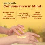 Multipurpose baby rash cream for rashes, wounds, and cuts with non-sticky, fast-absorbing formula – keeps skin soft, nourished, and rash-free