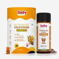 Natural Cold Care Combo for Kids | Nutriverse Cold & Cough Gummies (30 Gummies/Pack) + Sitopaladi Churna