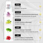 Natural herbs in baby hair oil – cow's milk, jatamansi, amalki, brahmi, hibiscus to promote growth & nourish baby's scalp