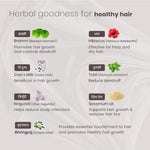 Natural Ayurvedic hair oil for kids with herbs like brahmi, bhringraj, and amla for healthy hair growth