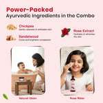 Skin Care Combo for Kids | Natural Ubtan + Pure Rose Water Combo