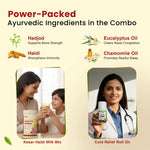 Immunity, Growth & Cold Relief Combo for Kids| Nutriverse Kesar Haldi Milk Mix + Natural Cold Relief Roll-On