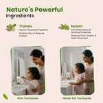 Natural Oral Care Combo for Kids | Herbal Toothpaste Mango + Strawberry Flavour