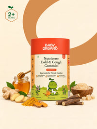 Nutriverse Cold and Cough Gummies | Soothes Sore Throat & Calms Cough | Made with Yashtimadhu, Ginger & Turmeric