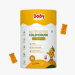 Nutriverse Cold and Cough Gummies – Ayurvedic mango-flavoured supplement for dry cough relief and throat irritation, non-drowsy formula