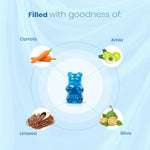 Nutriverse Eye Gummies with natural ingredients – carrots, amla, linseed, and bilva for kids eye health