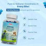 Pure and natural Nutriverse Eye Health Gummies for kids – gelatin-free, gluten-free, soy-free, no fishy flavour