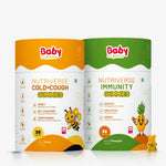 Nutriverse Gummies Combo for Kids | Nutriverse Cold & Cough Gummies + Nutriverse Immunity Gummies (30 Gummies/Pack)