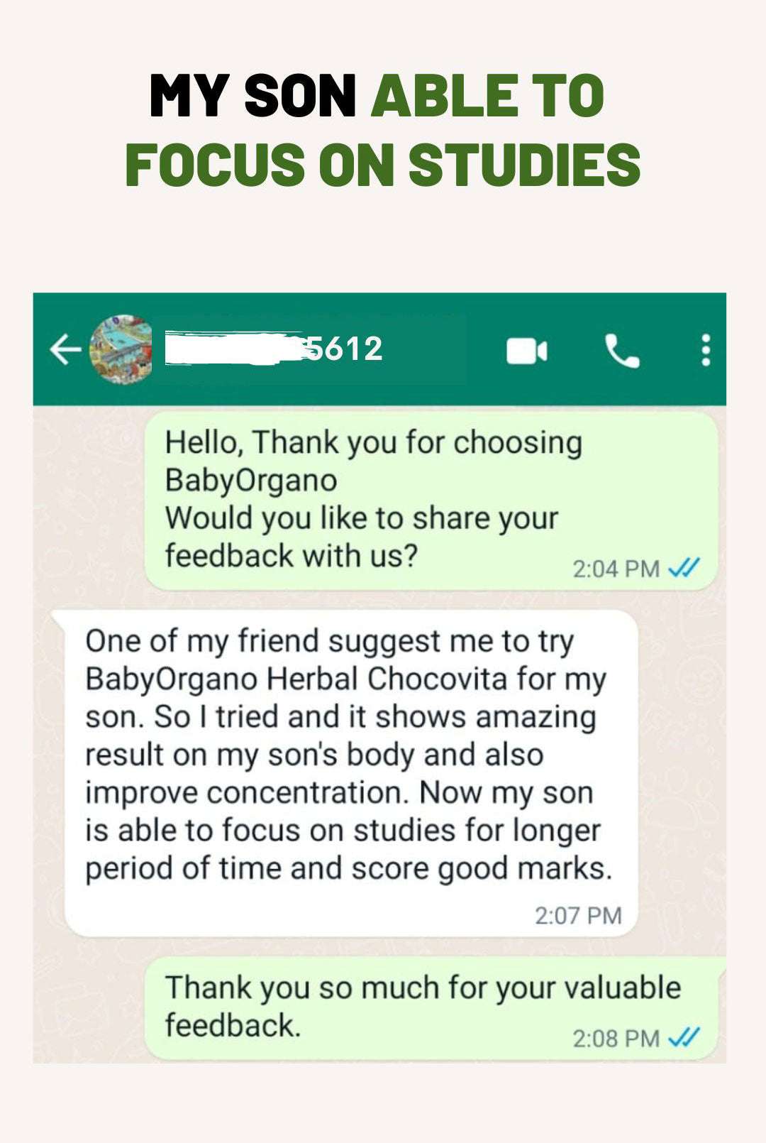 Harbal chocovita Customer Review 1