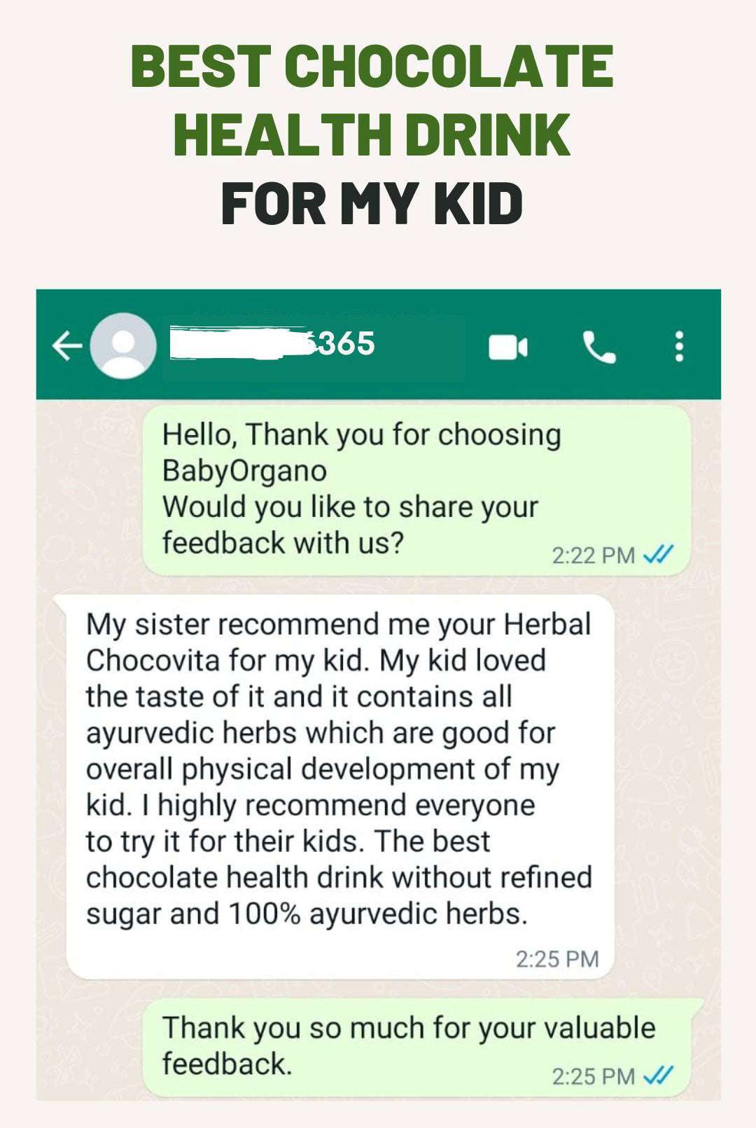 Harbal chocovita customer review 2