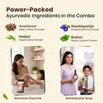 Brain & Growth Booster Combo for Kids| Shankhpushpi Syrup + Nutriverse Chocovita Milk Mix