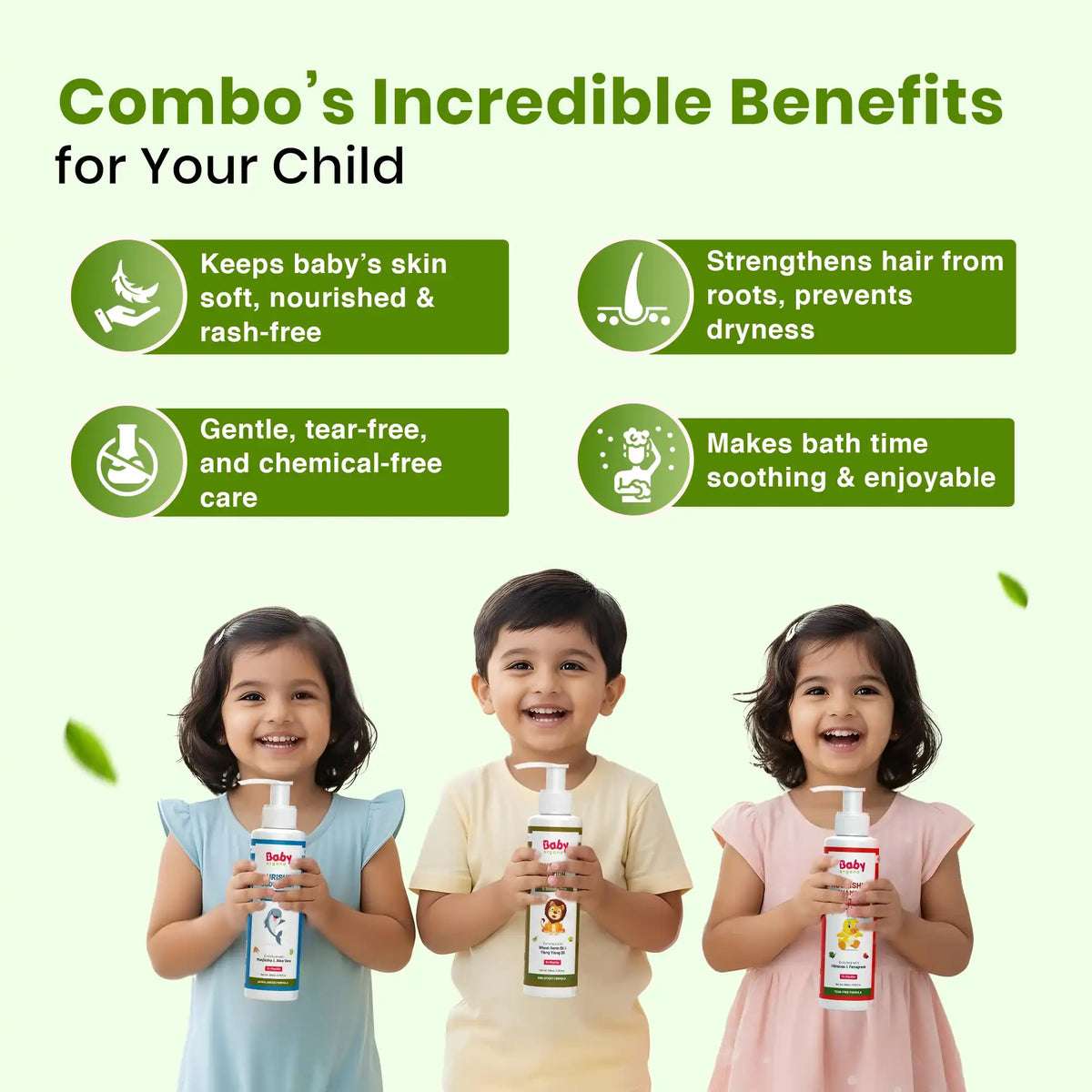 Baby’s Bath Care Combo | Body Wash + Shampoo + Lotion