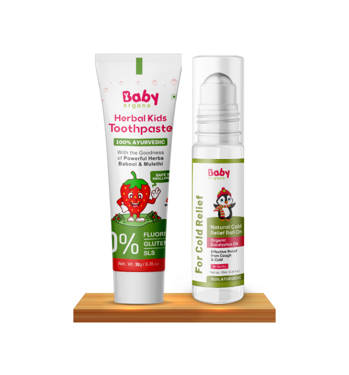 Herbal Toothpaste and Natural Cold Relief Roll On Trial Pack Combo