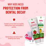 Natural Oral Care Combo for Kids | Herbal Toothpaste Mango + Strawberry Flavour