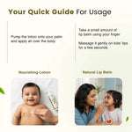 Natural Lip & Skincare Combo for Kids | Natural Lip Balm for Soft Lips| Nourishing Baby Lotion for Nourished Skin | 0-15 Years
