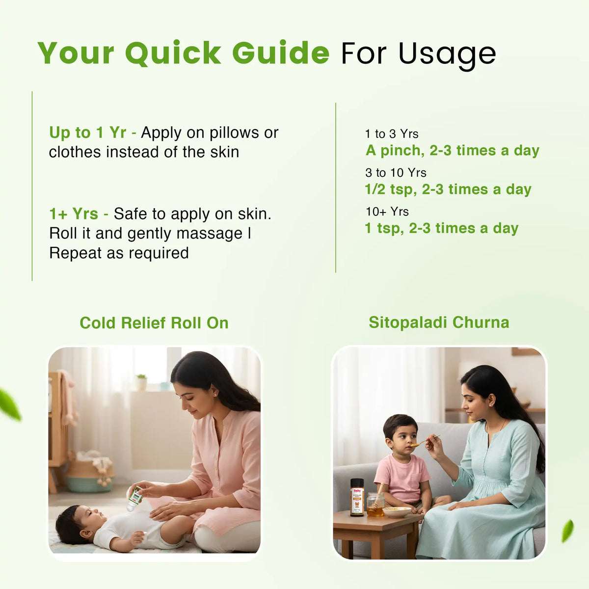 Kid’s Cold & Cough Relief Combo for Kids| Cold Relief Roll-On + Sitopaladi Churna