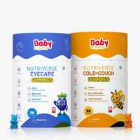 Vision & Wellness Combo for Kids| Nutriverse Eye Care Gummies + Nutriverse Cold & Cough Gummies (30 Gummies/Pack)