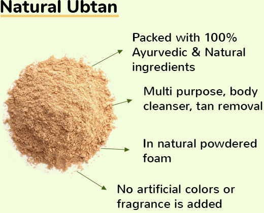 Ubtan in natural Powdered foam