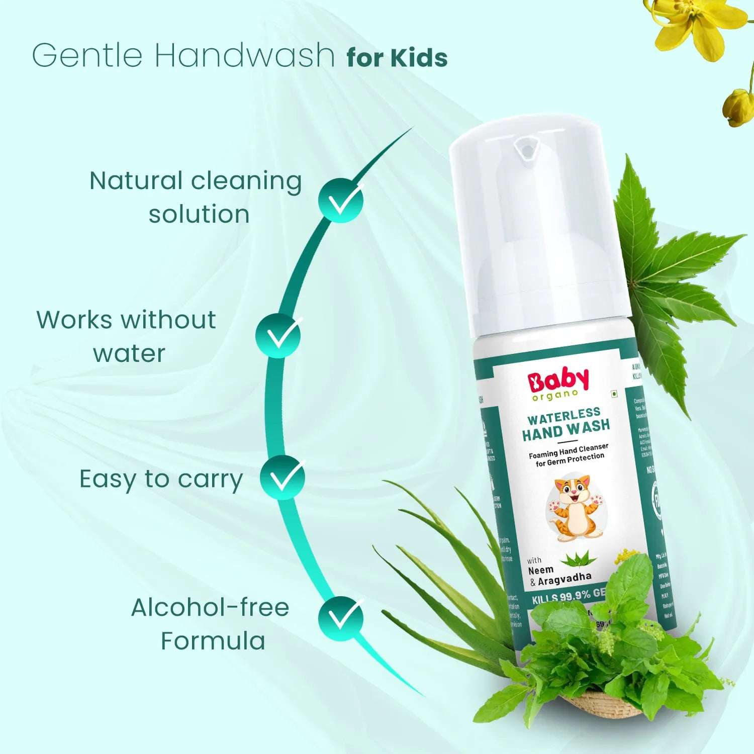 Waterless Hand Wash For Kids Germs Protection - Main Image