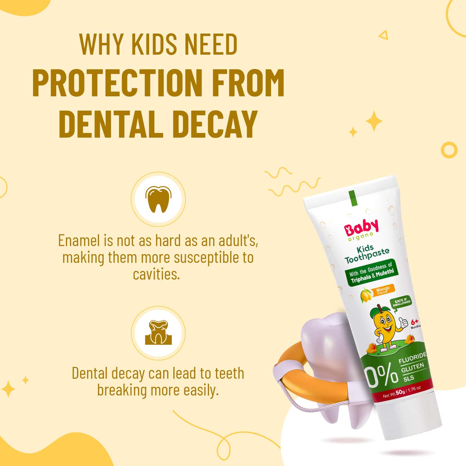 Kid's Mango Toothpaste - Natural & Safe For Kids | BabyOrgano